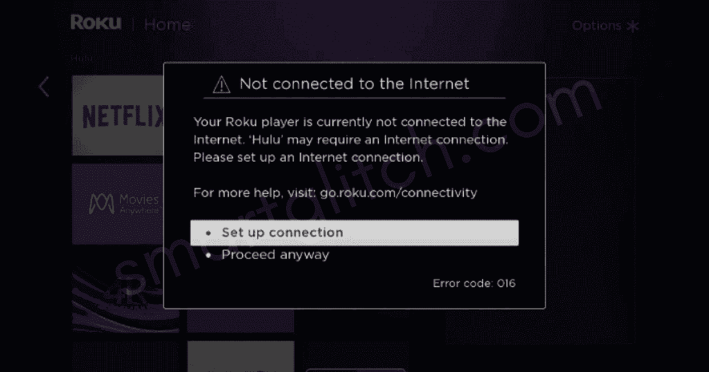 what does error code 016 mean on roku
